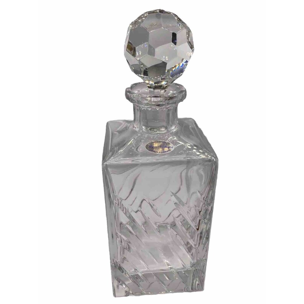 Full Lead Crystal Decanter and Stopper Regent Collection Handmade In Yugoslavia